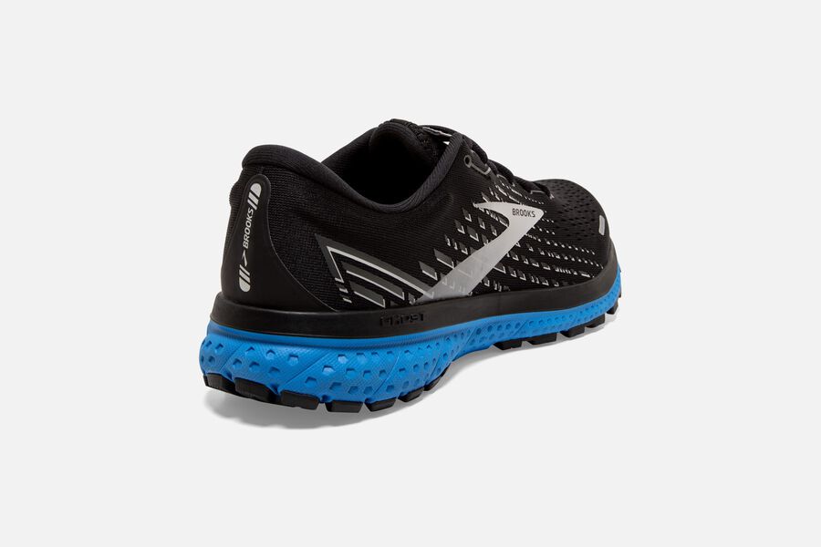 Brooks Ghost 13 Road Running Shoes Mens Black/Grey/Blue 059231-KOM